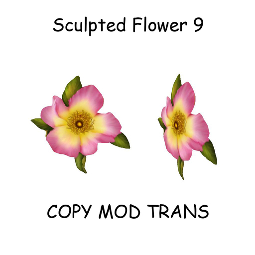Full Perm Sculpted Flower 9