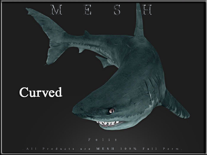 Second Life Marketplace - [Feliz] Shark - Curved - Regular MESH ...