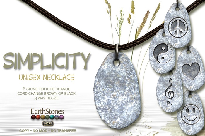 EarthStones Simplicity Necklace (Unisex) (wear to open)