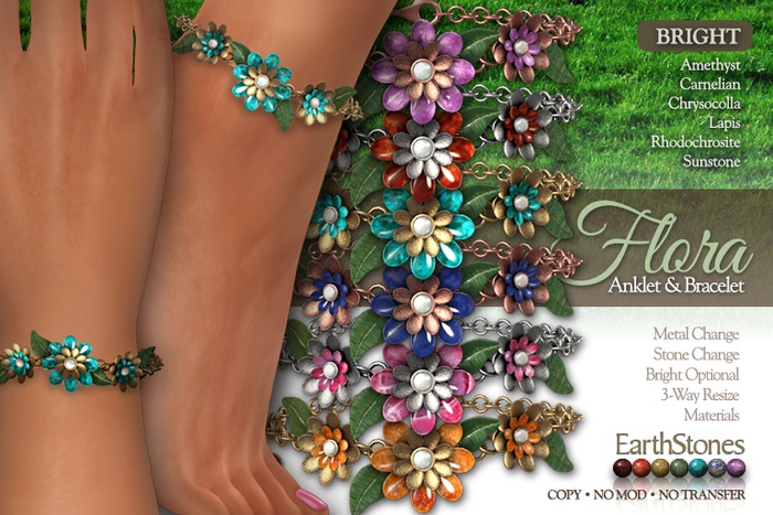 EarthStones Flora Anklets & Bracelets - Bright