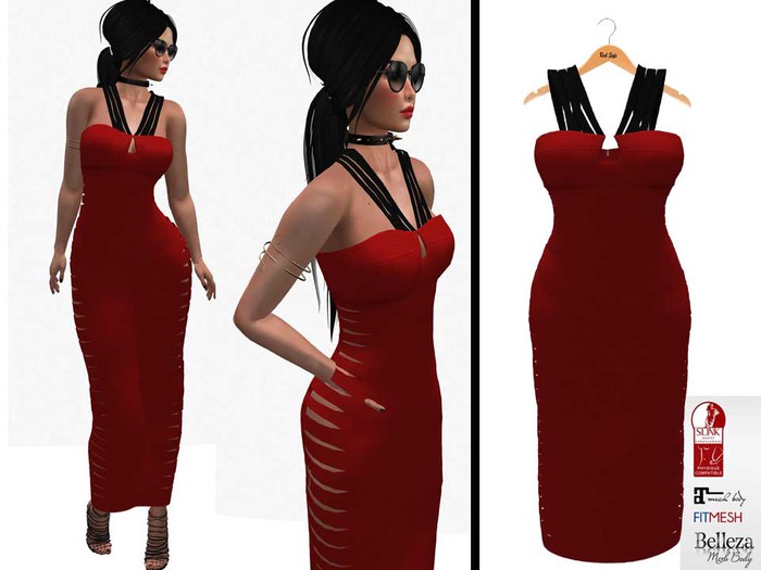 435-Reeb STyle Damla Red Dress