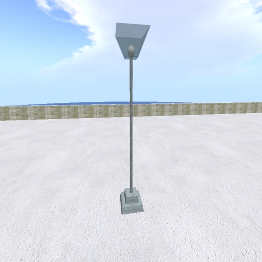 Rock's Brushed Steel Square Torchiere Lamp