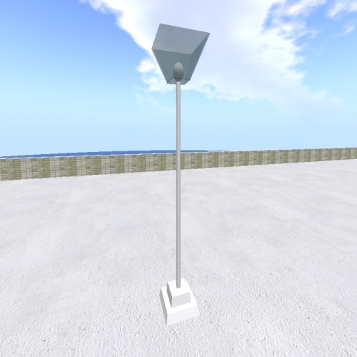 Rock's White Square Torchiere Lamp