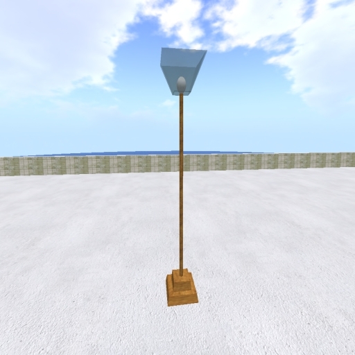 Rock's Brushed Brass Square Torchiere Lamp