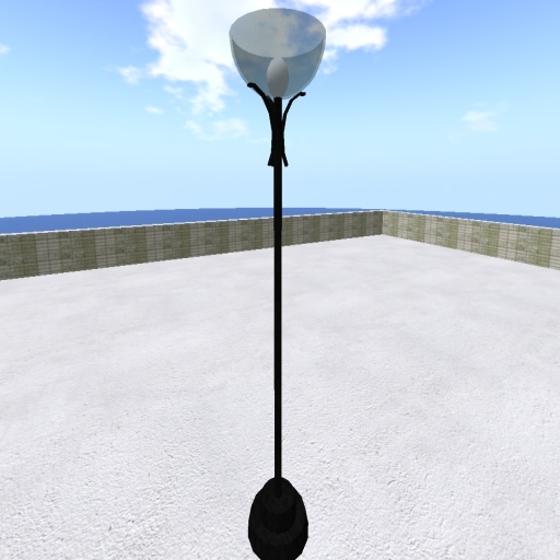 Rock's Black Torchiere Floor Lamp
