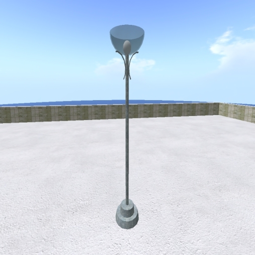 Rock's Brushed Steel Torchiere Floor Lamp