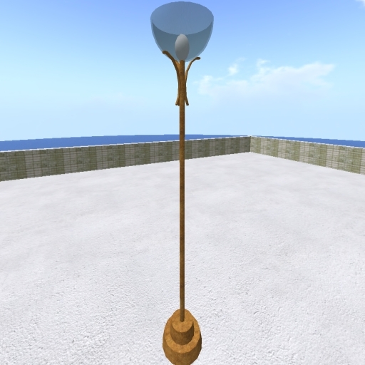 Rock's Brushed Brass Torchiere Floor Lamp