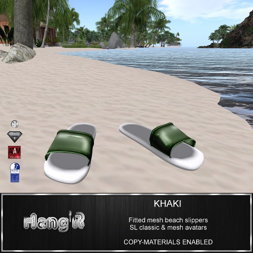 [Hang'R] Slippers (khaki) fitmesh-materials enabled