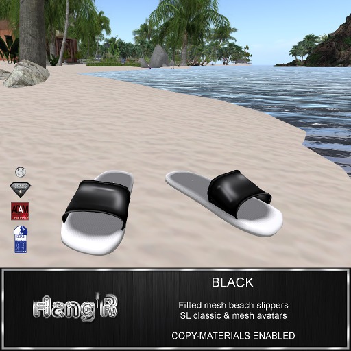 [Hang'R] Slippers (black) fitmesh-materials enabled