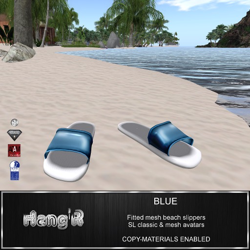 [Hang'R] Slippers (blue) fitmesh-materials enabled