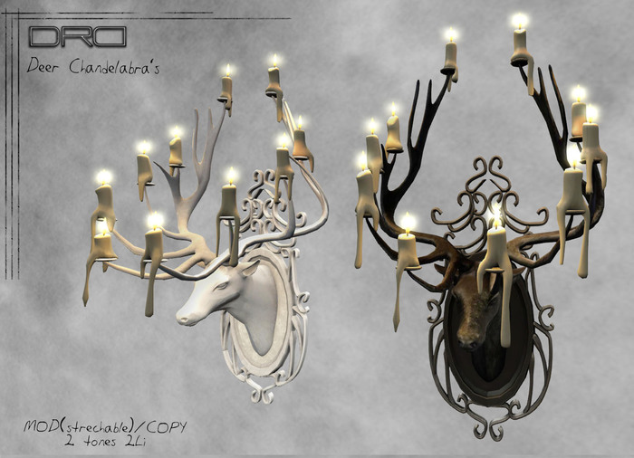 -DRD- Deer chandelabras