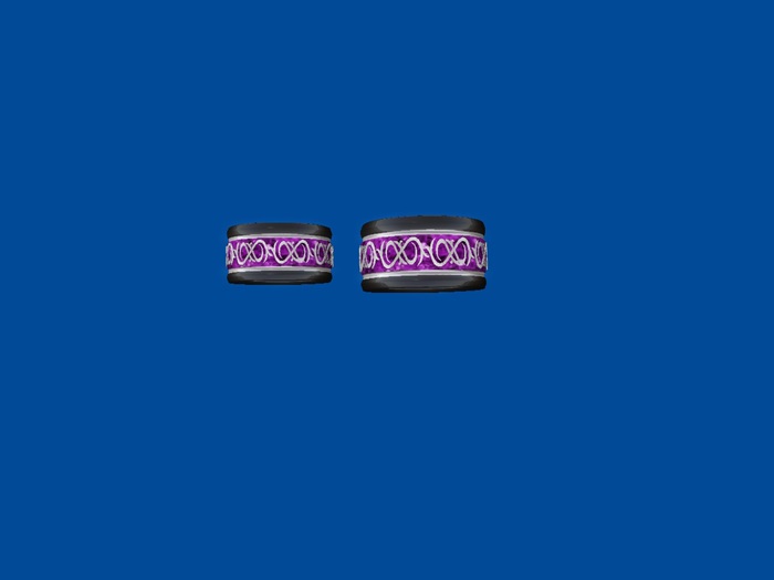Tungsten amethyst dk wedding set