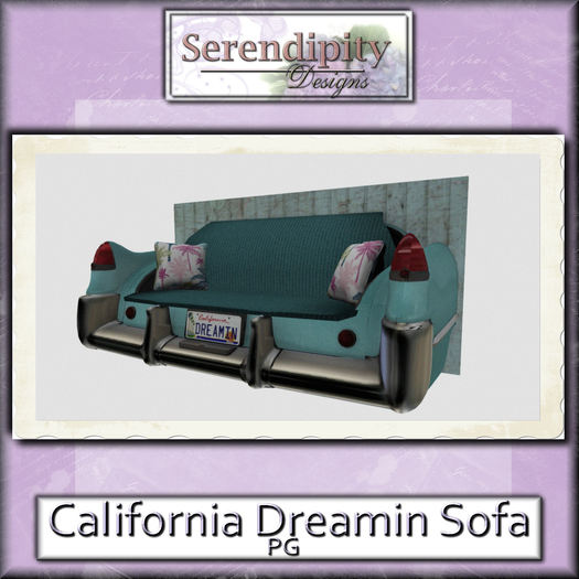 Serendipity Designs - California Dreamin Caddy Sofa PG