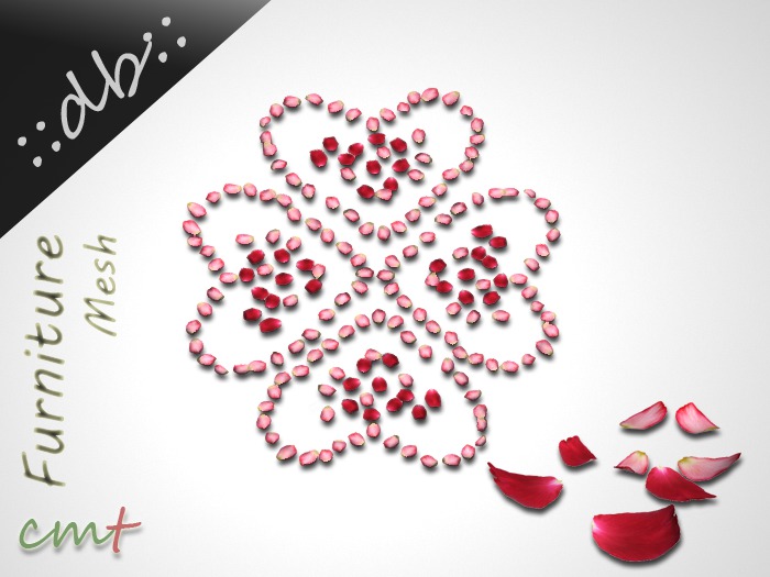 ::db:: Mesh Heart Flower Rose Petals Pink Rose