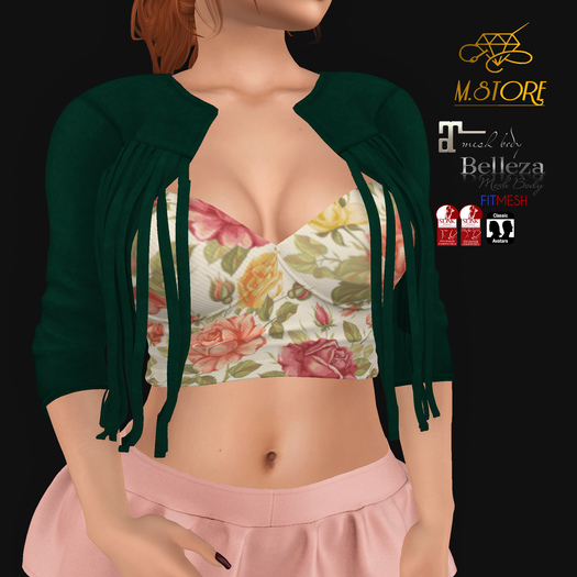 {M.STORE} Jacket Sofie Green/Top Flower
