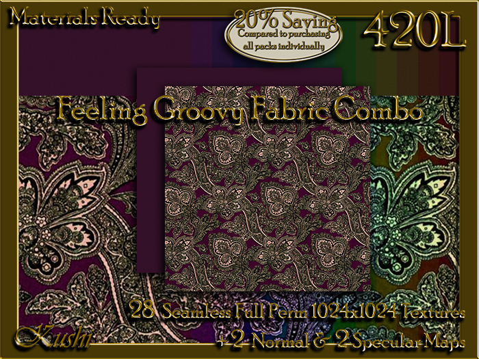 !Kushi! FeelingGroovyCOMBO Textures -WEAR TO UNPACK