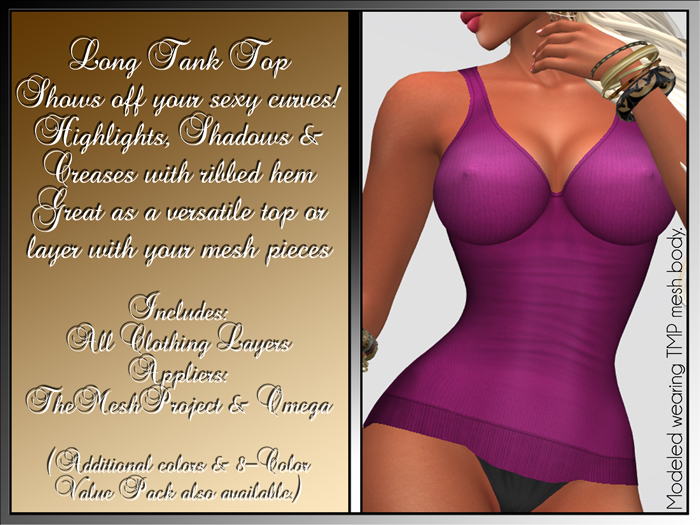 Tank Top - PURPLE (with Appliers)
