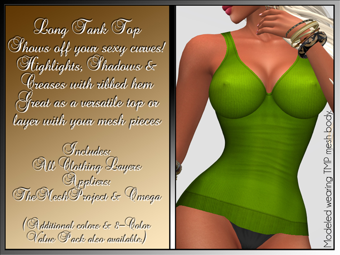 Tank Top - GREEN (with Appliers)