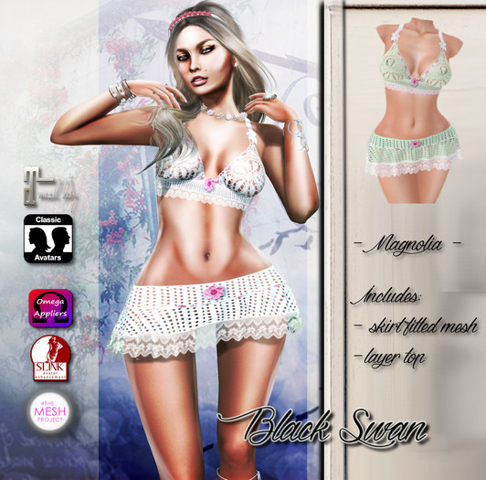 ! Black Swan ! Magnoila green