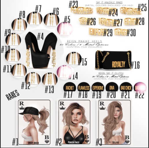 REIGN.- SAY IT! Knuckle Rings- (EXPENSIVE) #25