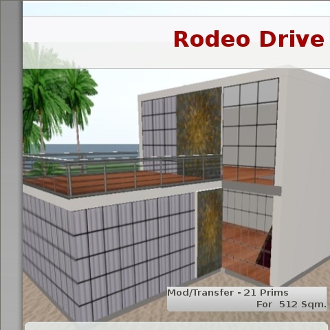 Rodeo Drive House ULTRA LOW PRIM MESH UPDATE 2018