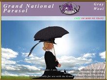*E* Grand National Sidesaddle Parasol Set [BOXED] Gray Wool