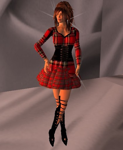 plaid red corsette