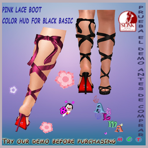 boots black / pink