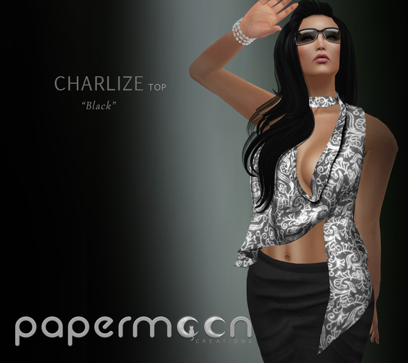 PaperMoon- CHARLIZE TOP -Black