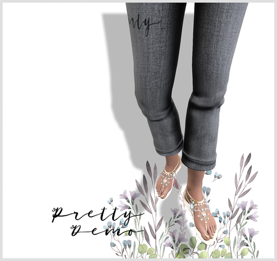 .::Pretty Demo::. Leather Beaded Sandals