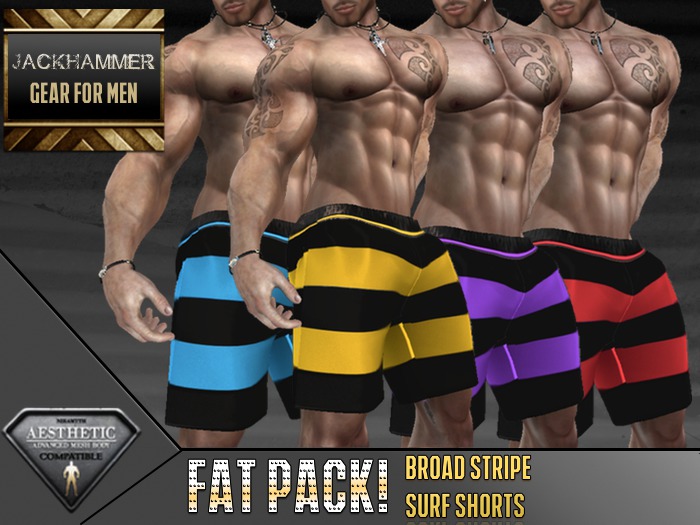 Fat Pack - Broad Stripe Surf Shorts