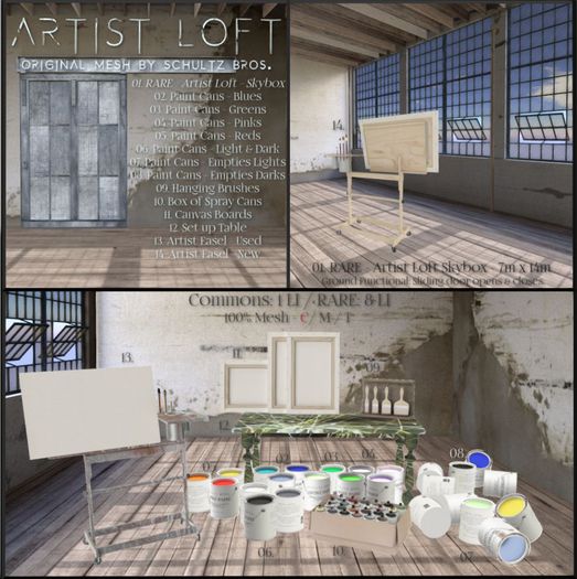 SCHULTZ ARTISTS LOFT FULL SET COMPLETE