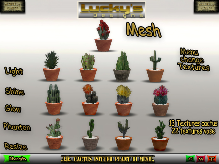 .:LD:. Cactus Potted Plant 01 Mesh:.