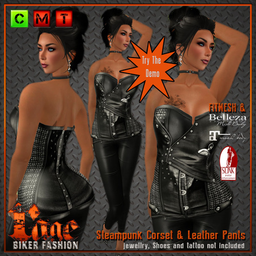 Steampunk Corset and Leather Pants