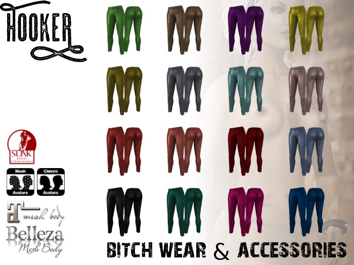 Skinny Leather Pants in 16 colors (Mesh)