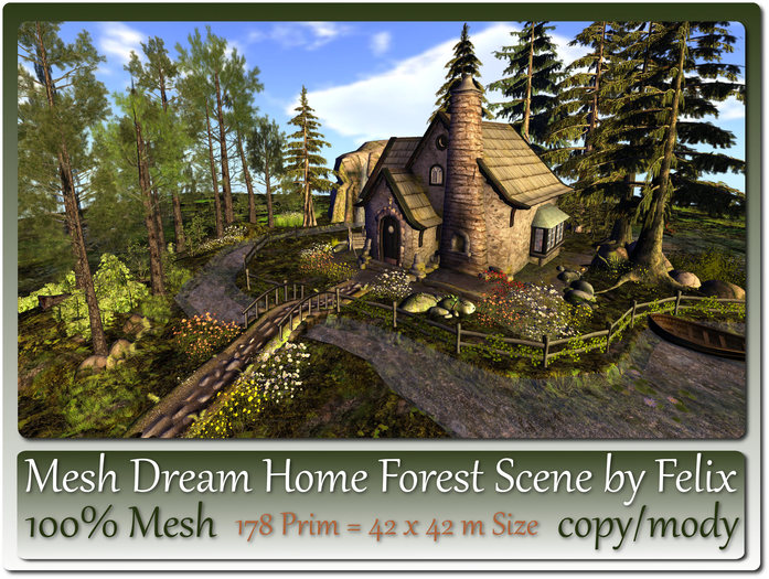 Mesh Dream Home Forest Scene 178 Prim=42x42m Size copy-mody