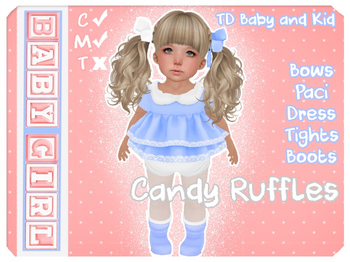 (BabyGirl) Candy Ruffles (Blue) 