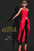 *GLITTER* MELY FITMESH OUTFIT-BELLEZA-MAITREYA-SLINK RED
