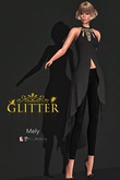 *GLITTER* MELY FITMESH OUTFIT-BELLEZA-SLINK-MAITREYA BLACK