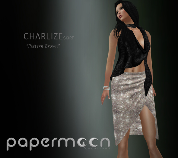 PaperMoon- CHARLIZE SKIRT-PatternBrown