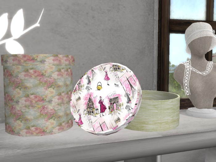 Shabby Chic Hat Boxes