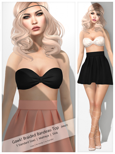 Gawk! DEMO Braided Bandeau Top (Mesh)
