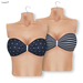 Blue braided bandeau top doppelpack