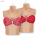 Red braided bandeau top doppelpack