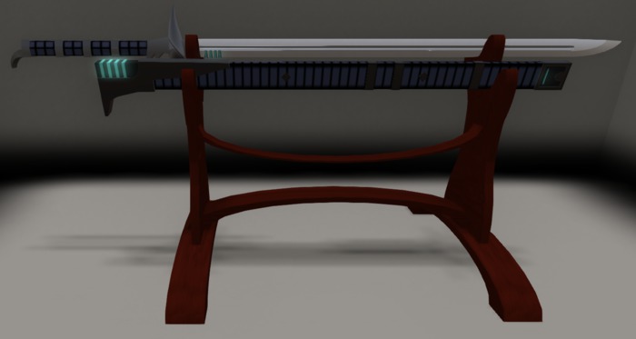 [FaeNx] Futuristic Katana and Sheath in Rack