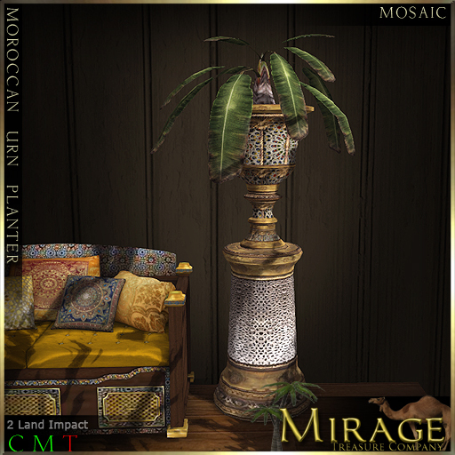 =Mirage= Moroccan Urn Planter - Mosaic