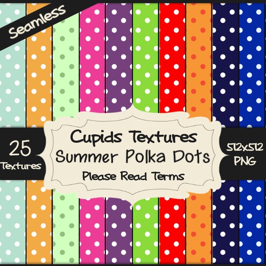 *Cupids Textures * 25 SUMMER POLKA DOTS