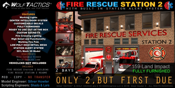 Fire Rescue Station 2 - FULLY FURNISHED - Please Review