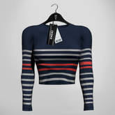 Emery Apache Striped Top Navy