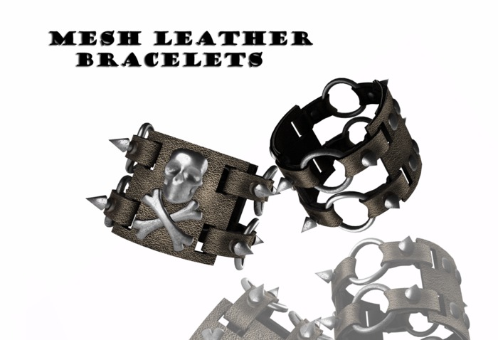 ::BB:: Meshbracelet leather silver